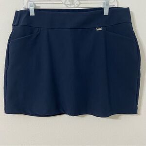 Greg Norman Navy Blue Mini Athletic Skirt Womens L Performance Activewear Golf‎